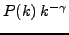 $P(k)&nbsp; k^{-\gamma}$